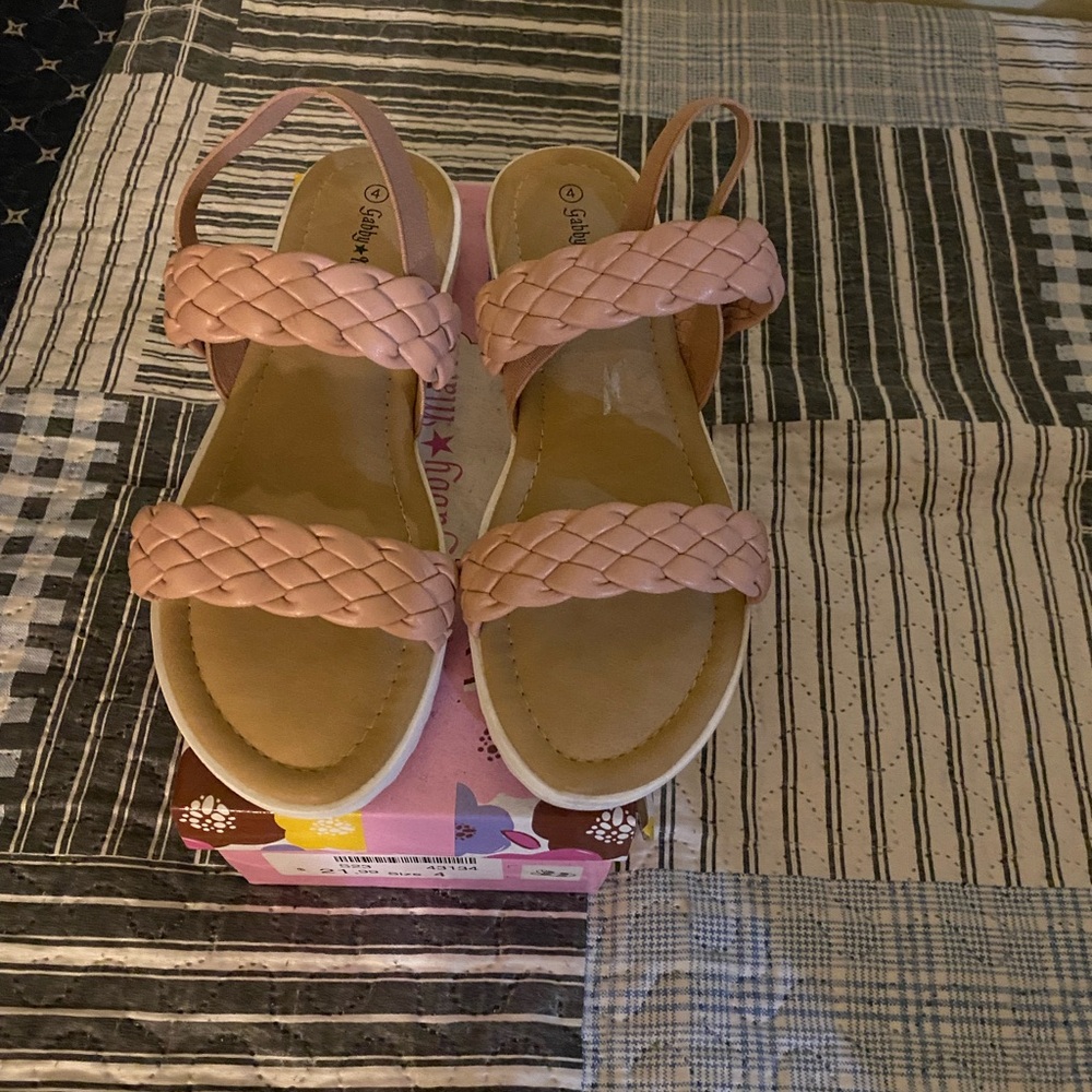 Pink Braided Sandals